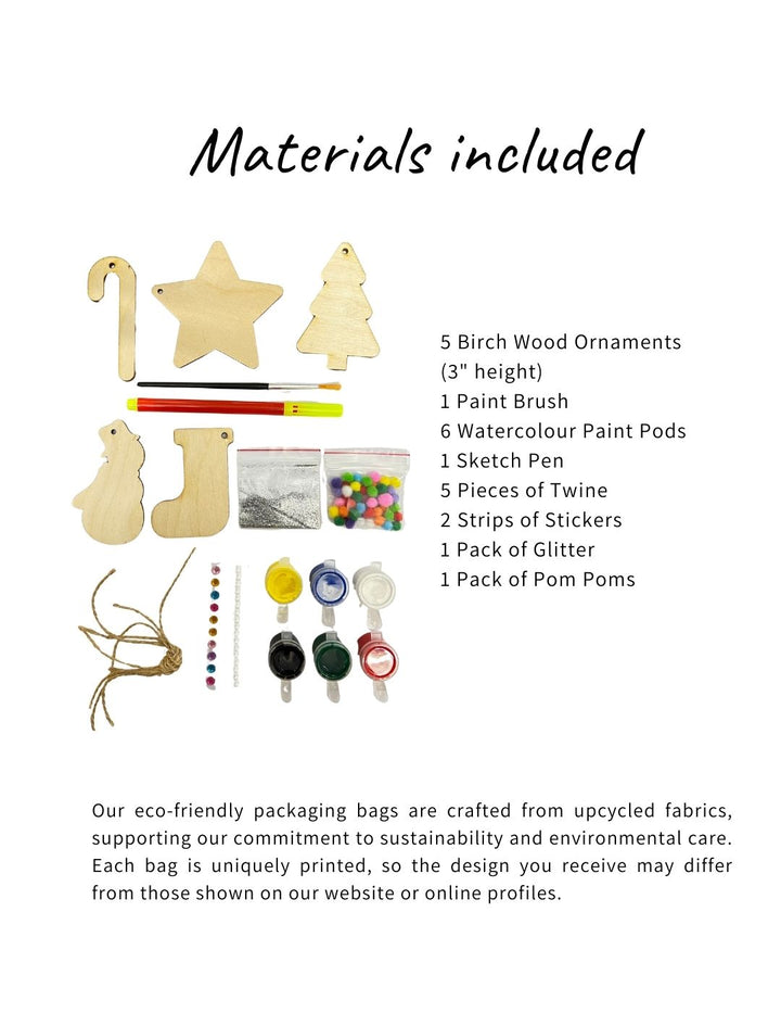 Christmas Ornamental kit for kids. Instructions