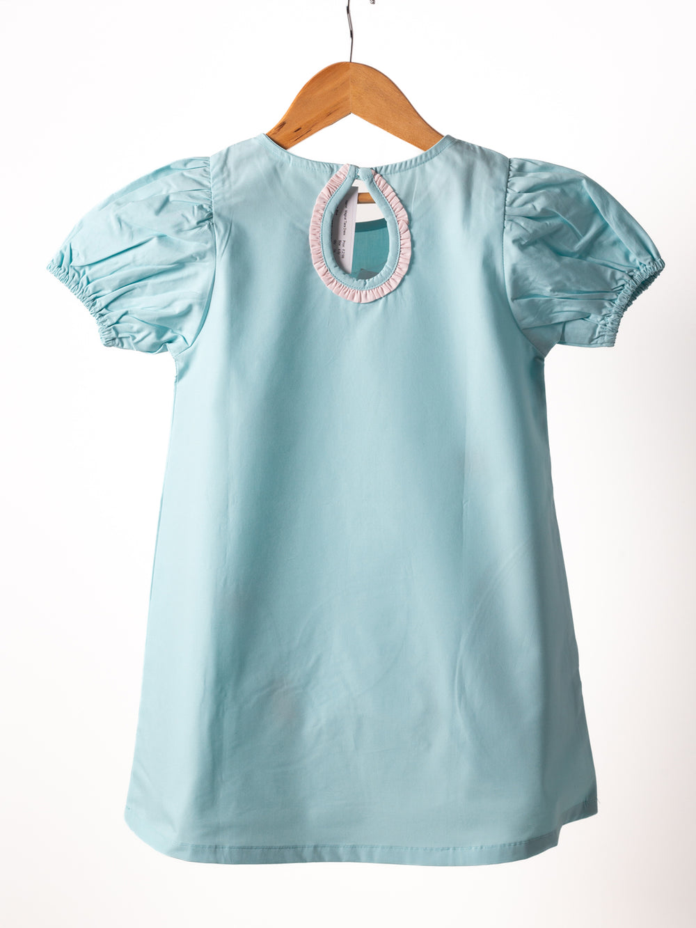 Blue dress for girls. Back angle