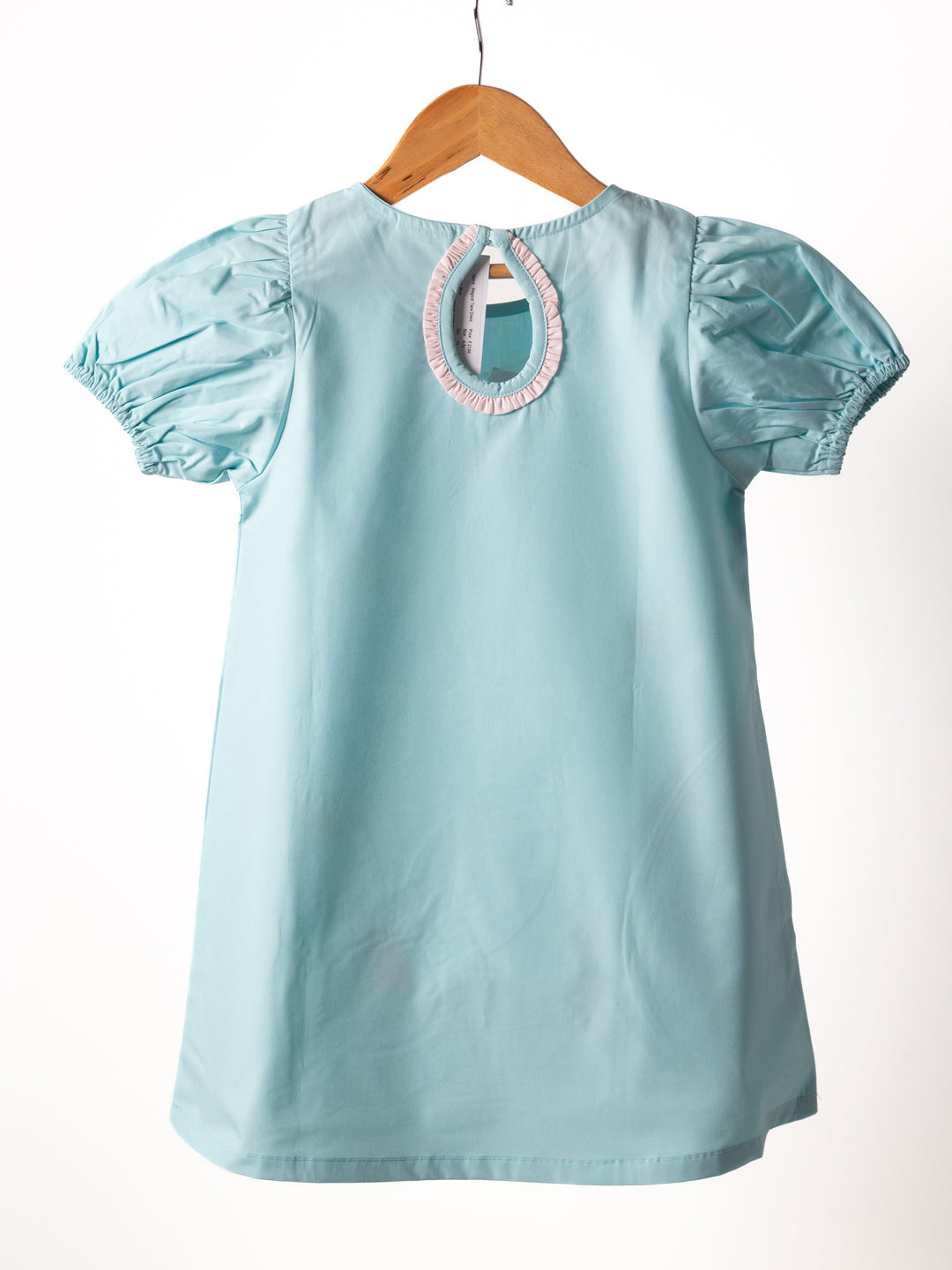 Blue dress for girls. Back angle