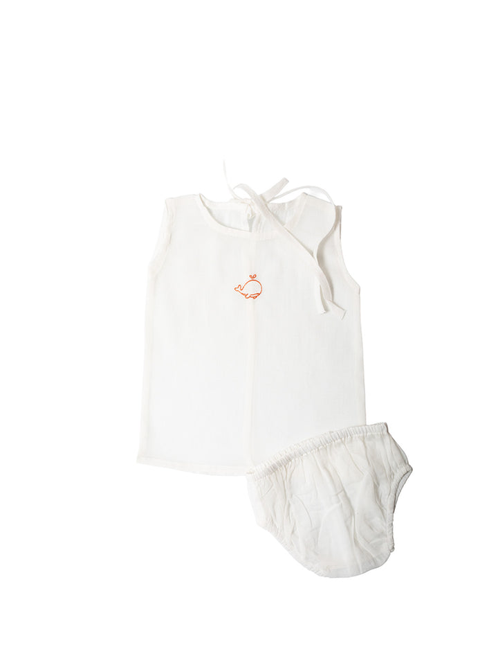 Infant Set - Embroidered - Baby Whale