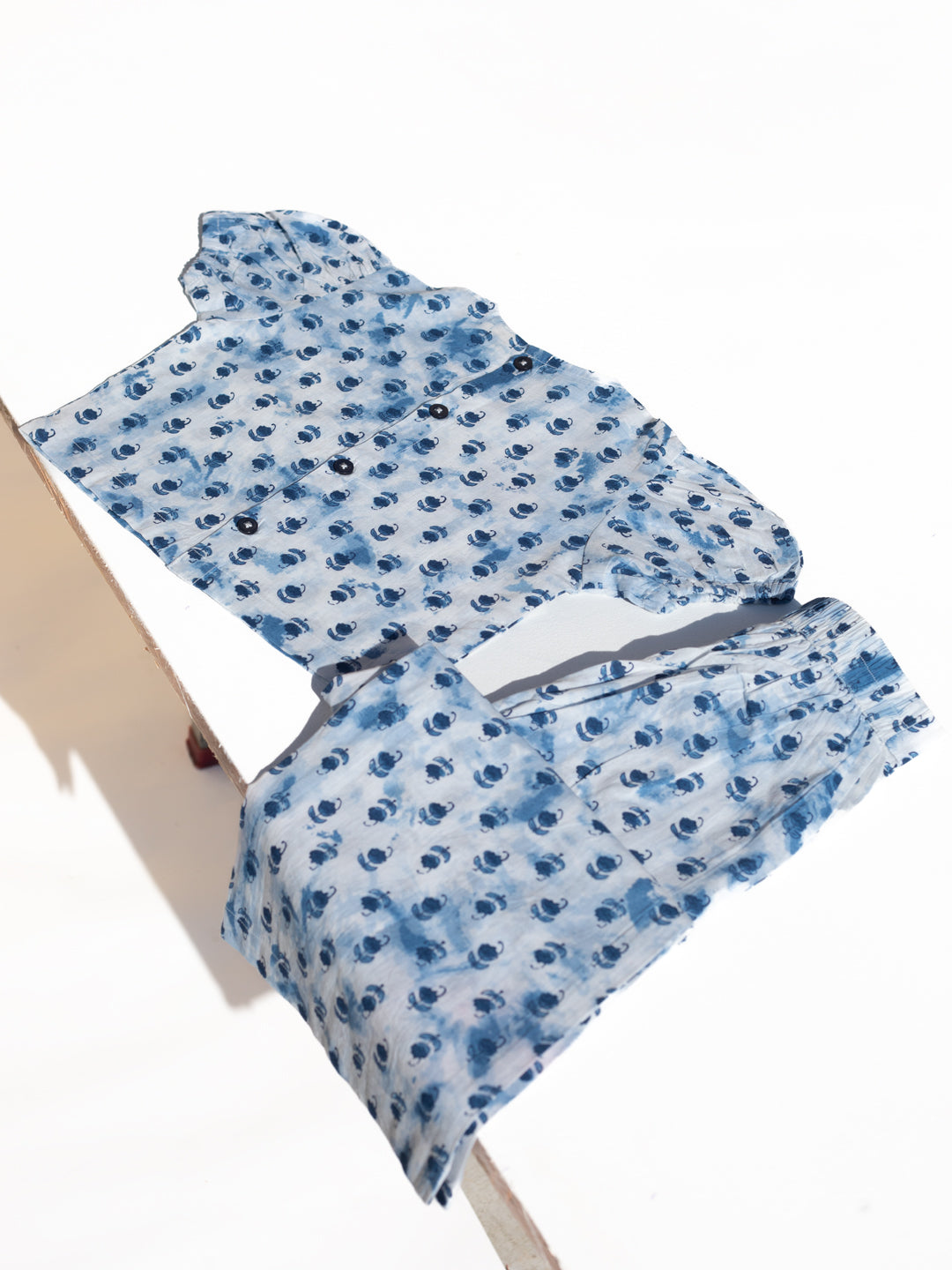 Azure Bloom - Girls Cotton Co-ord Set