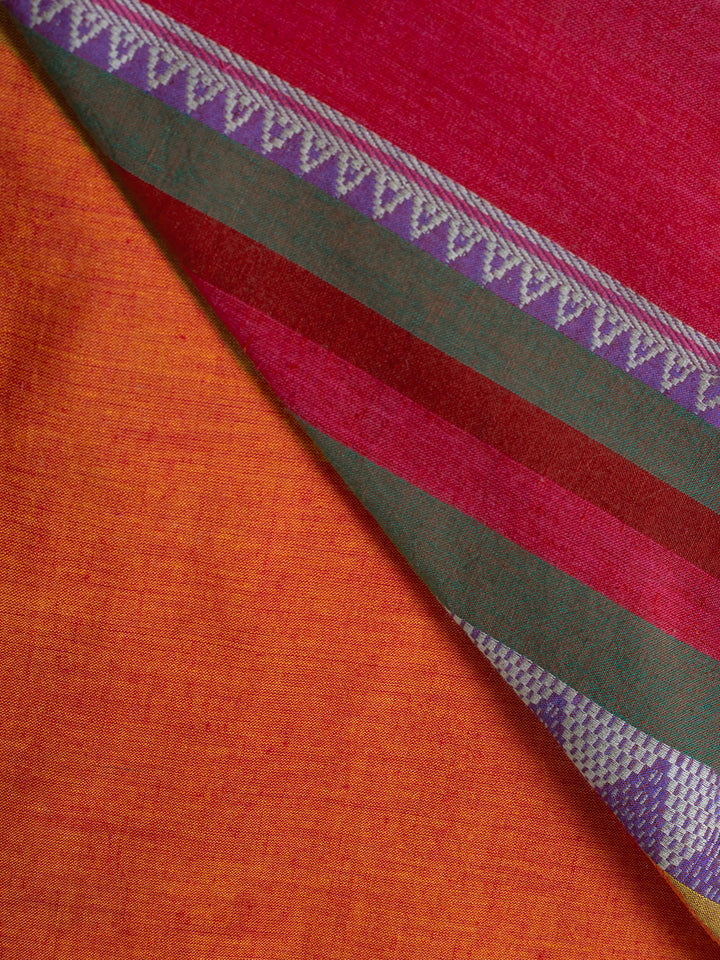 Orange night shirt, fabric close up