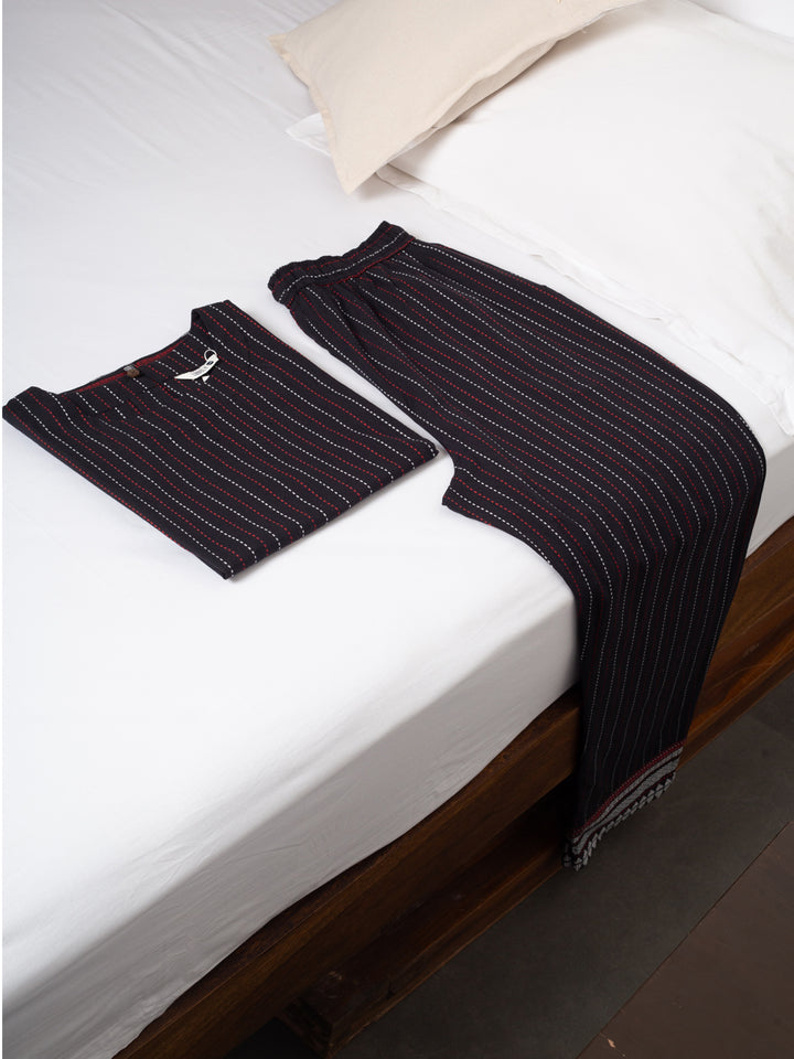 Black Splash Pyjama Set