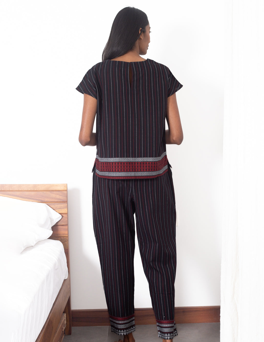 Black Pajama set, back angle