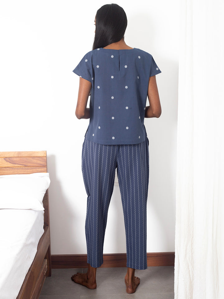 Blue Pajama set, Back angle