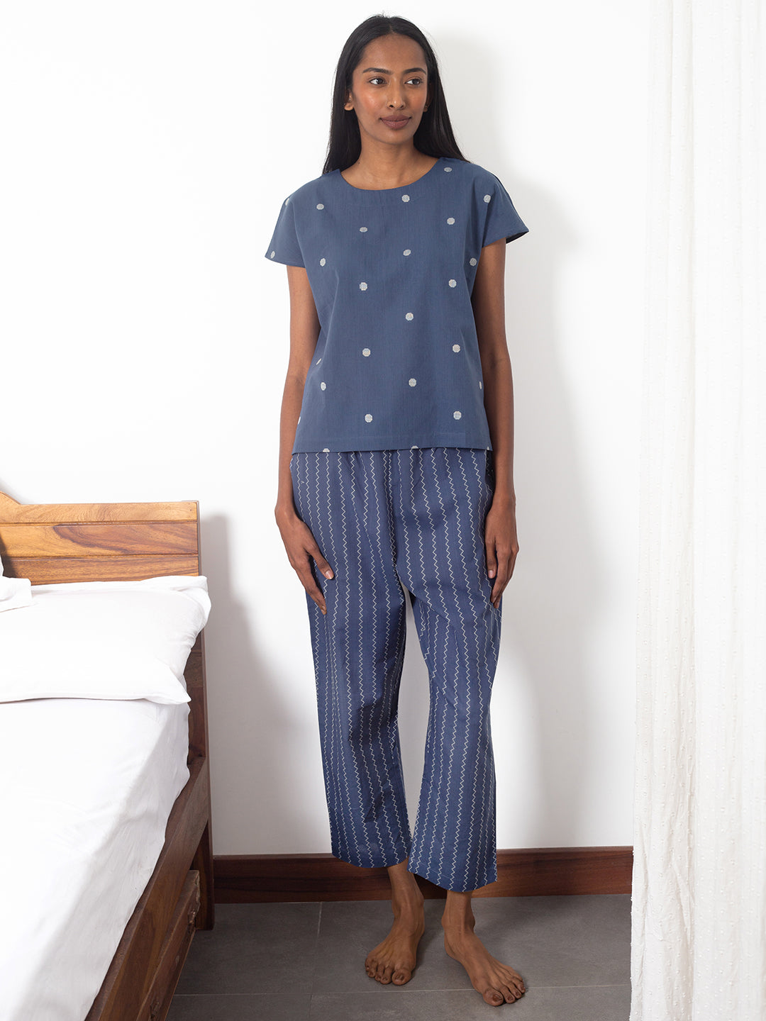 Blue Pajama set, front angle