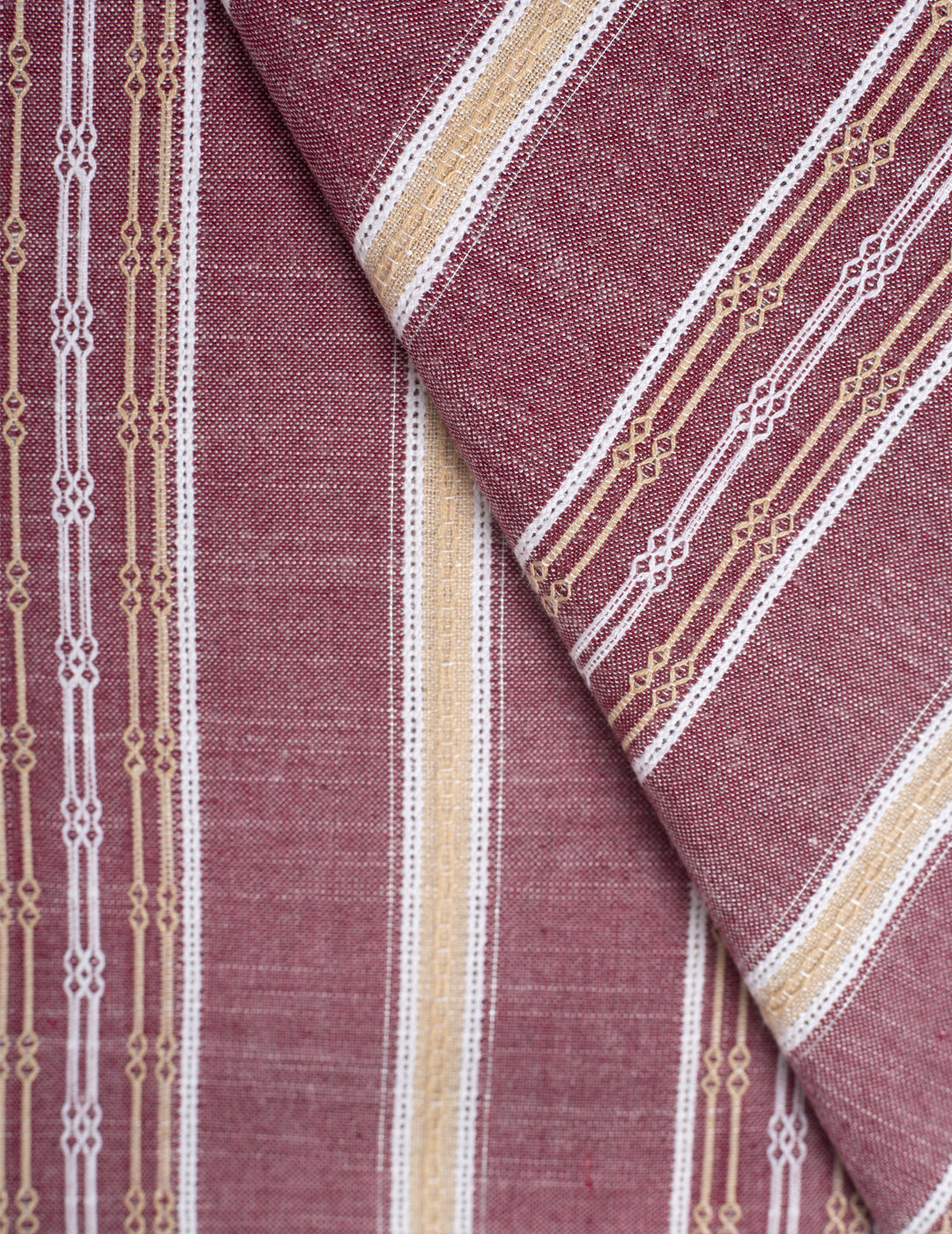 Maroon Night Shirt, Fabric close up