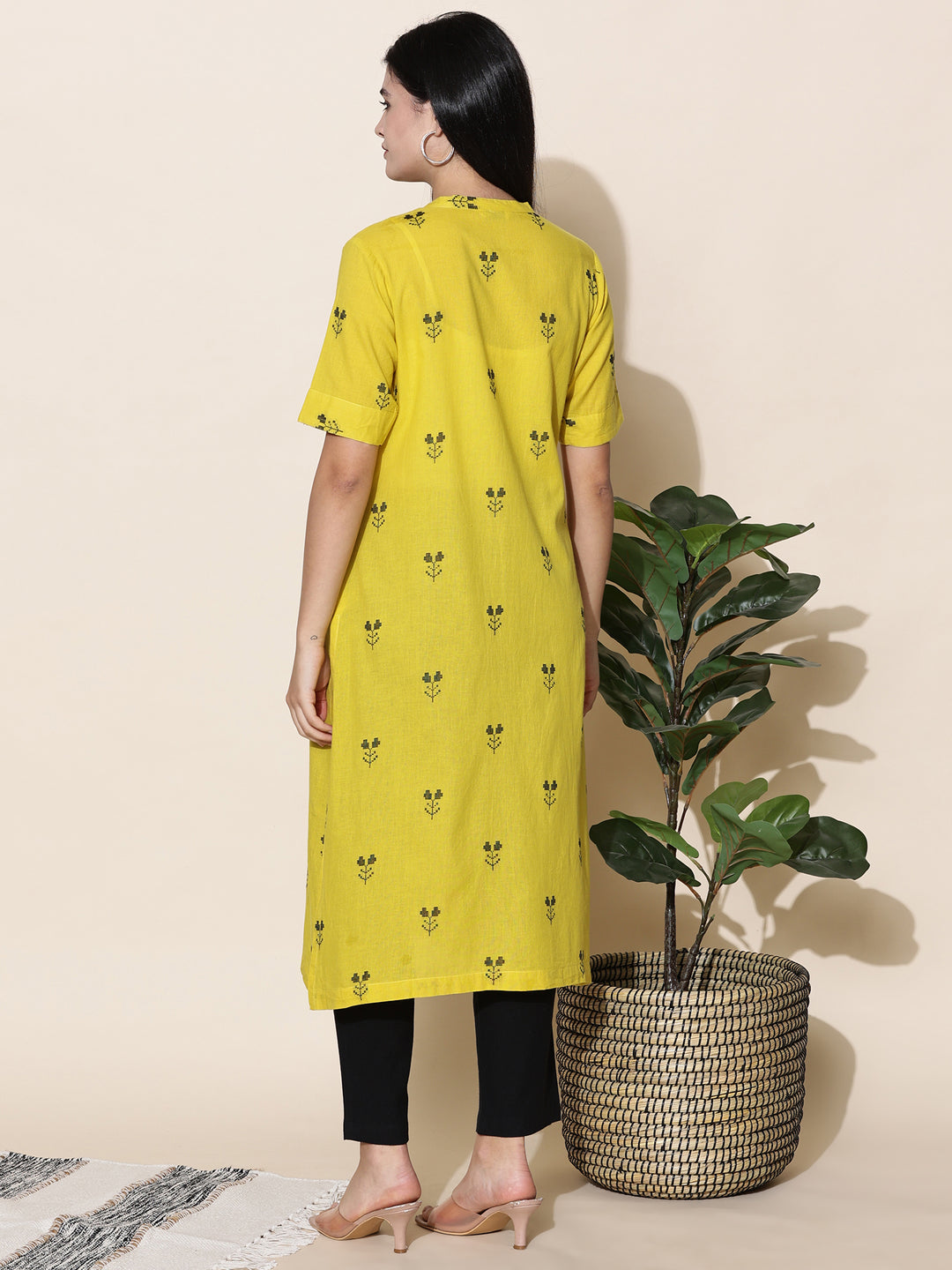 Lime Flare Kurta