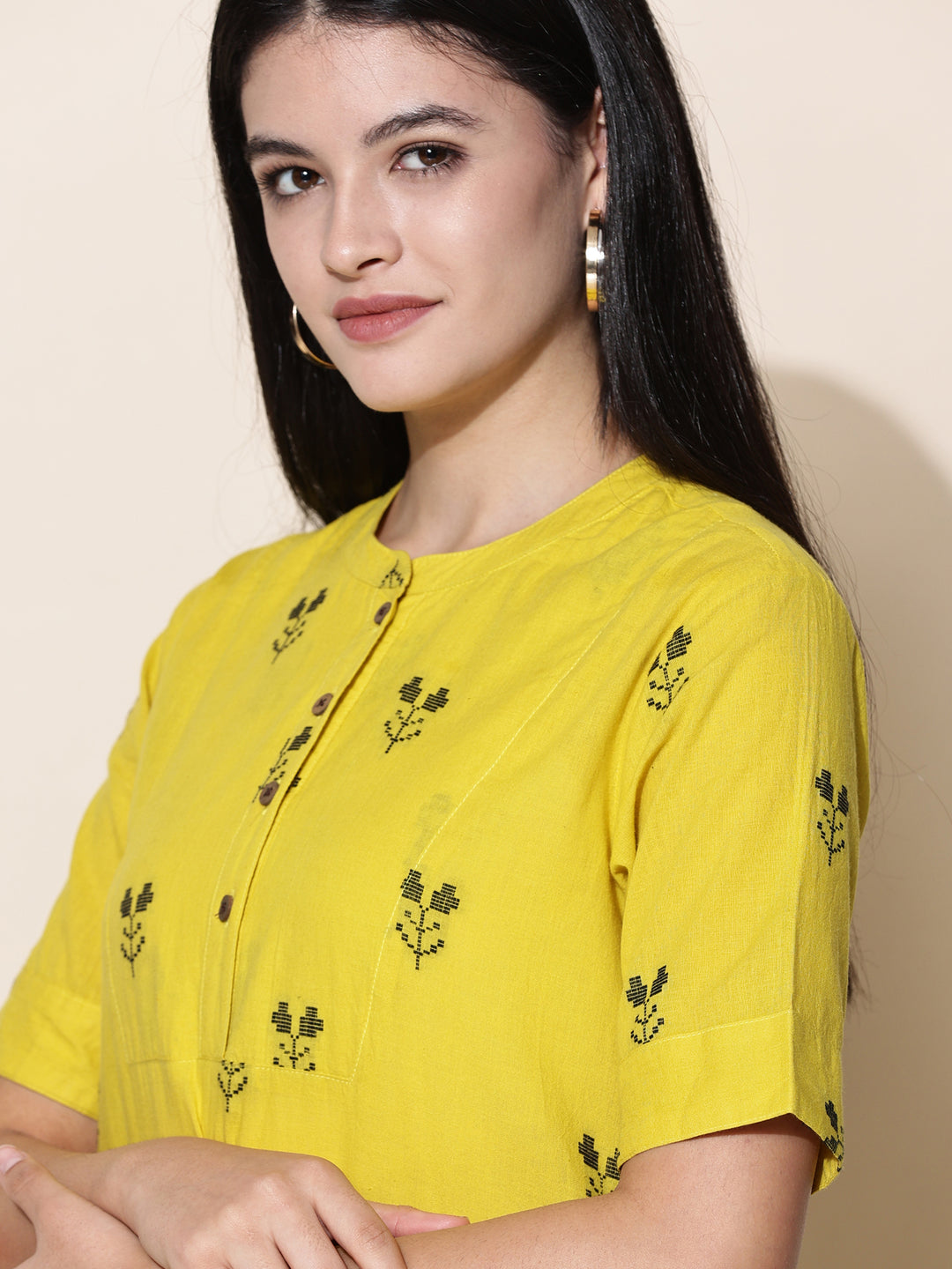 Lime Flare Kurta