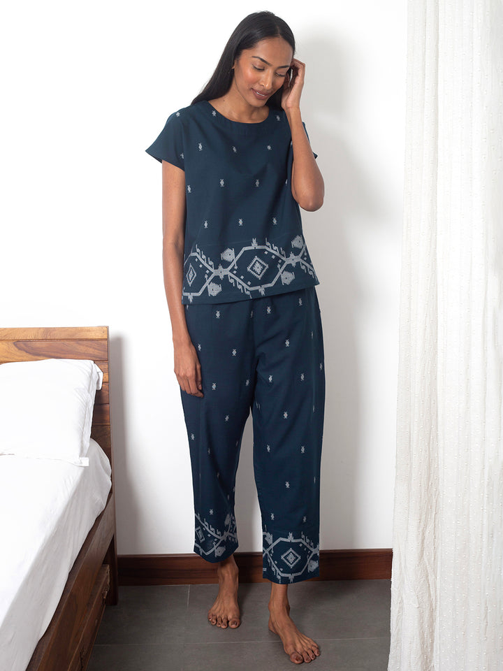 Blue Pajama set, front angle