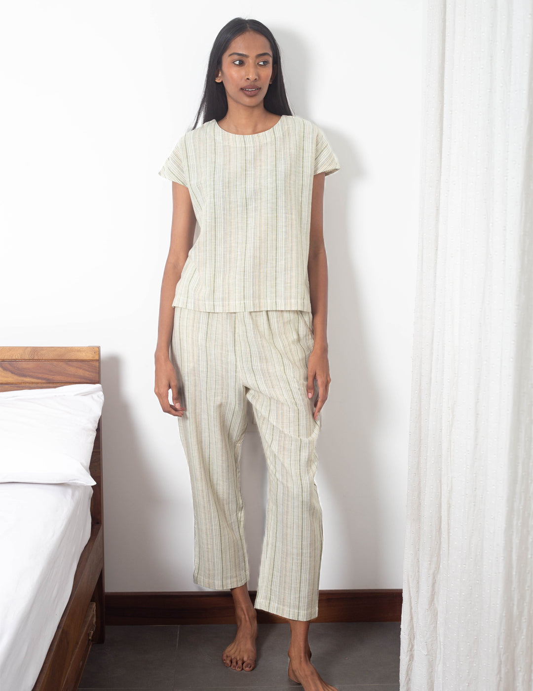 Ivory Strokes Pyjama Set – Studio Y