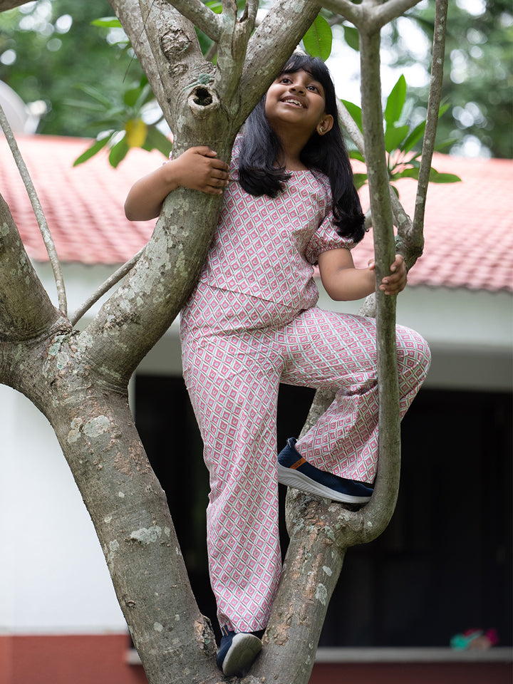 Pink Diamond - Girls Cotton Co-ord Set