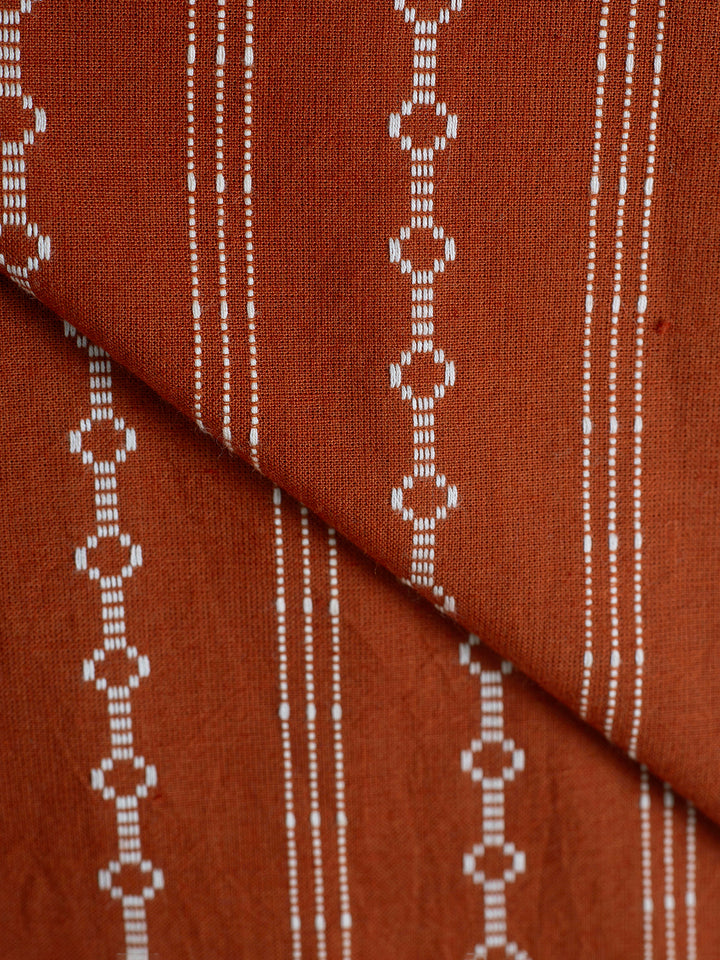 Brown Night shirt, Fabric close up