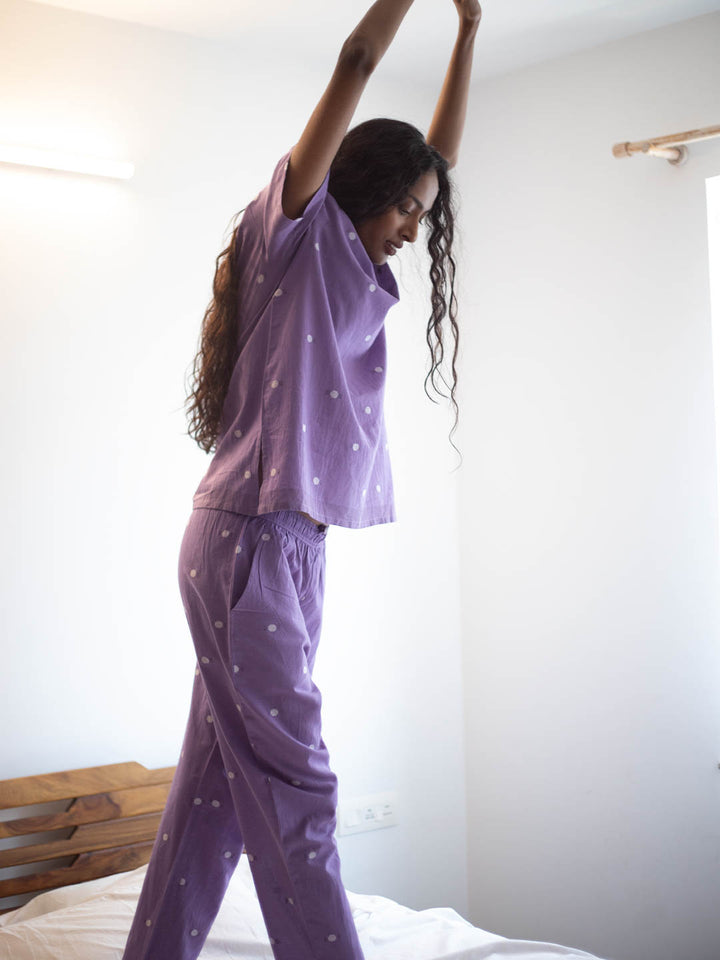 Lilac Drizzle Pyjama Set