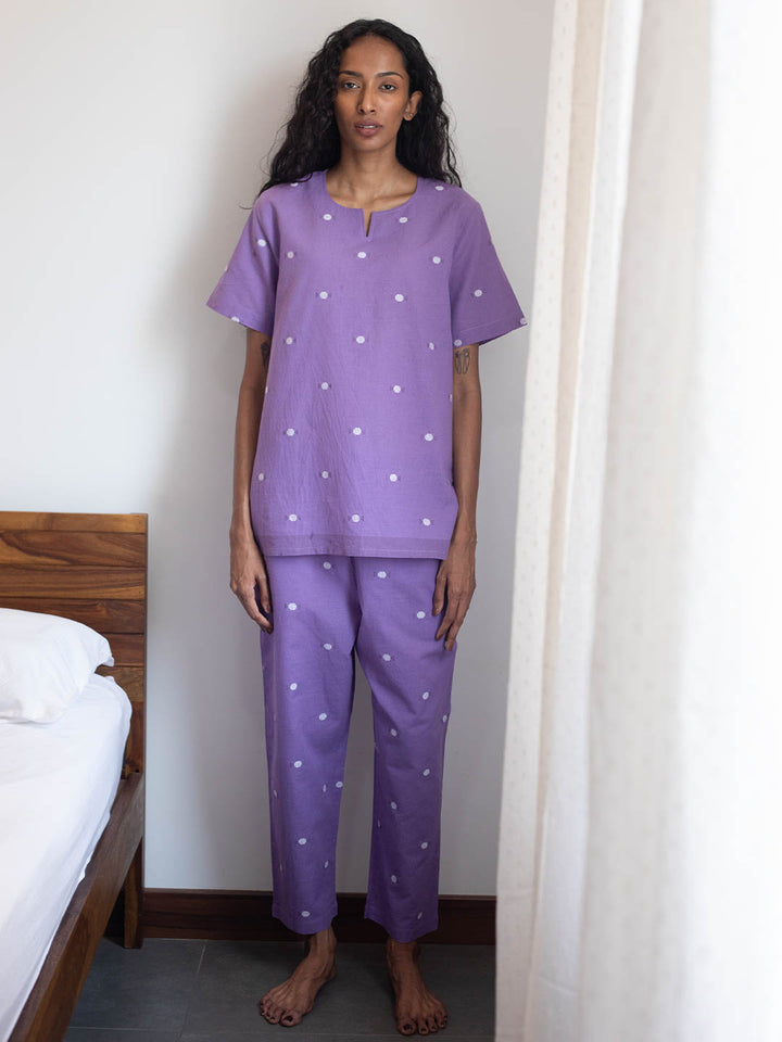 Lilac Drizzle Pyjama Set