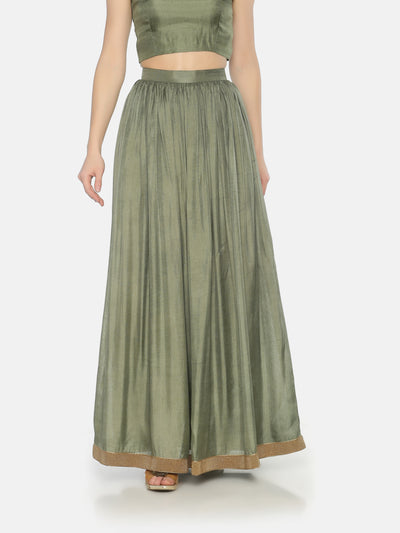 Pastel Green Gathers Skirt - Studio Y