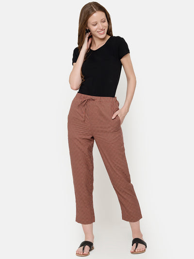 Label Y Basics Trouser Checks Elastic Pants - Tiny Checks
