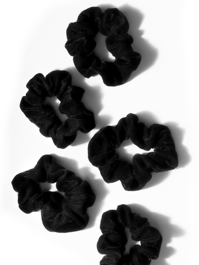 Black Velvet Scrunchies/Hair Ties