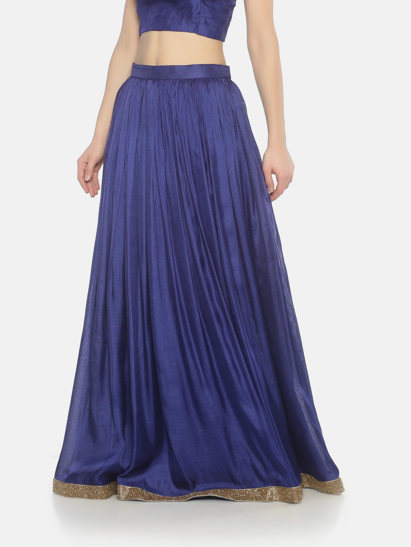 Dark Blue Gathers Skirt - Studio Y