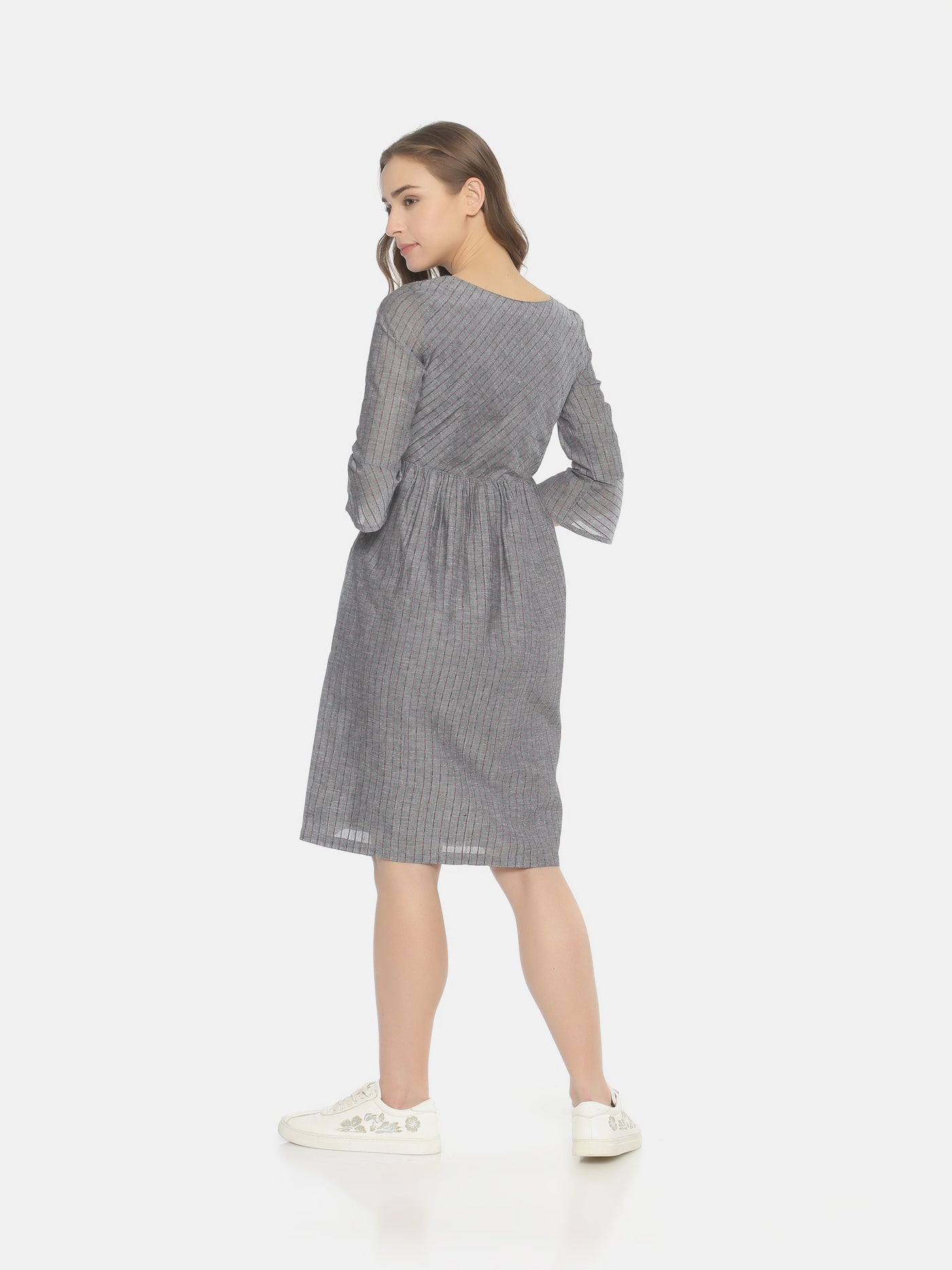 Bell Sleeve Dress - Grey - Studio Y
