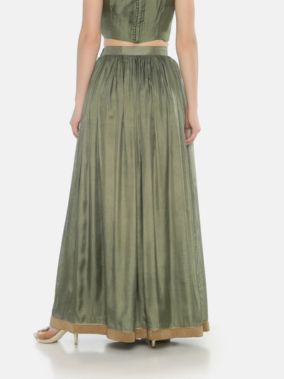Pastel Green Gathers Skirt - Studio Y