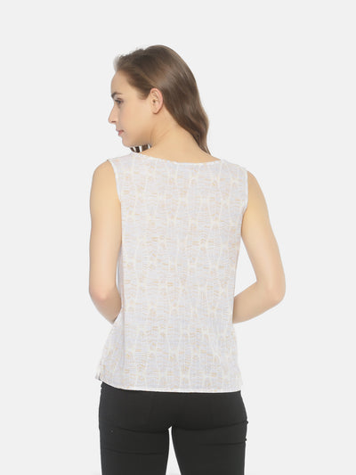 Printed Sleeveless Top - Studio Y