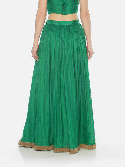 Shamrock Green Gathers Skirt - Studio Y