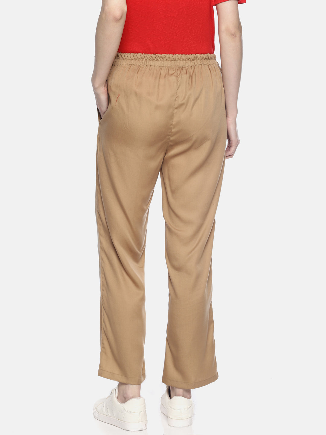 Beige Pant. Back angle