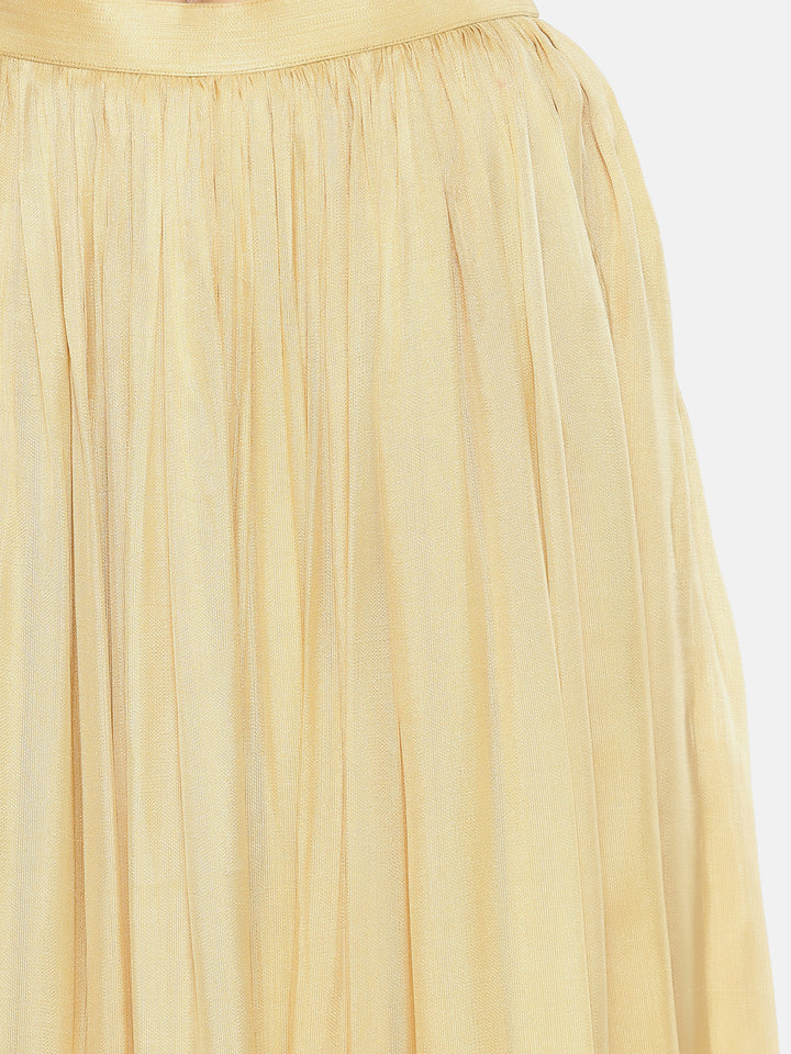 Light Yellow Gathers Skirt - Studio Y