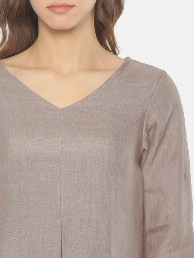 Linen Mid Pleat Dress - Studio Y