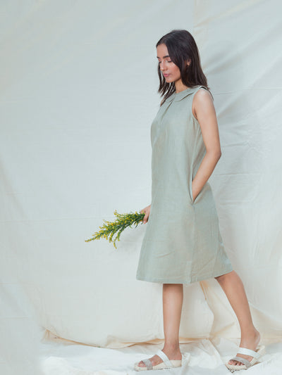 LL DR02 Pastel Green Sleeveless Dress - Studio Y