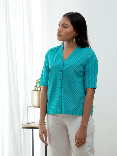 Label Y Looms Top Cotton Stripes Top