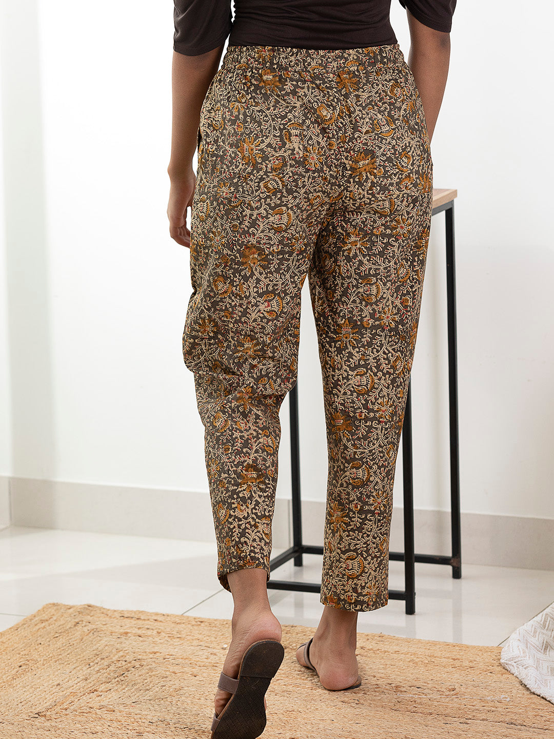 Label Y Looms Trouser Printed Cotton Pants Green