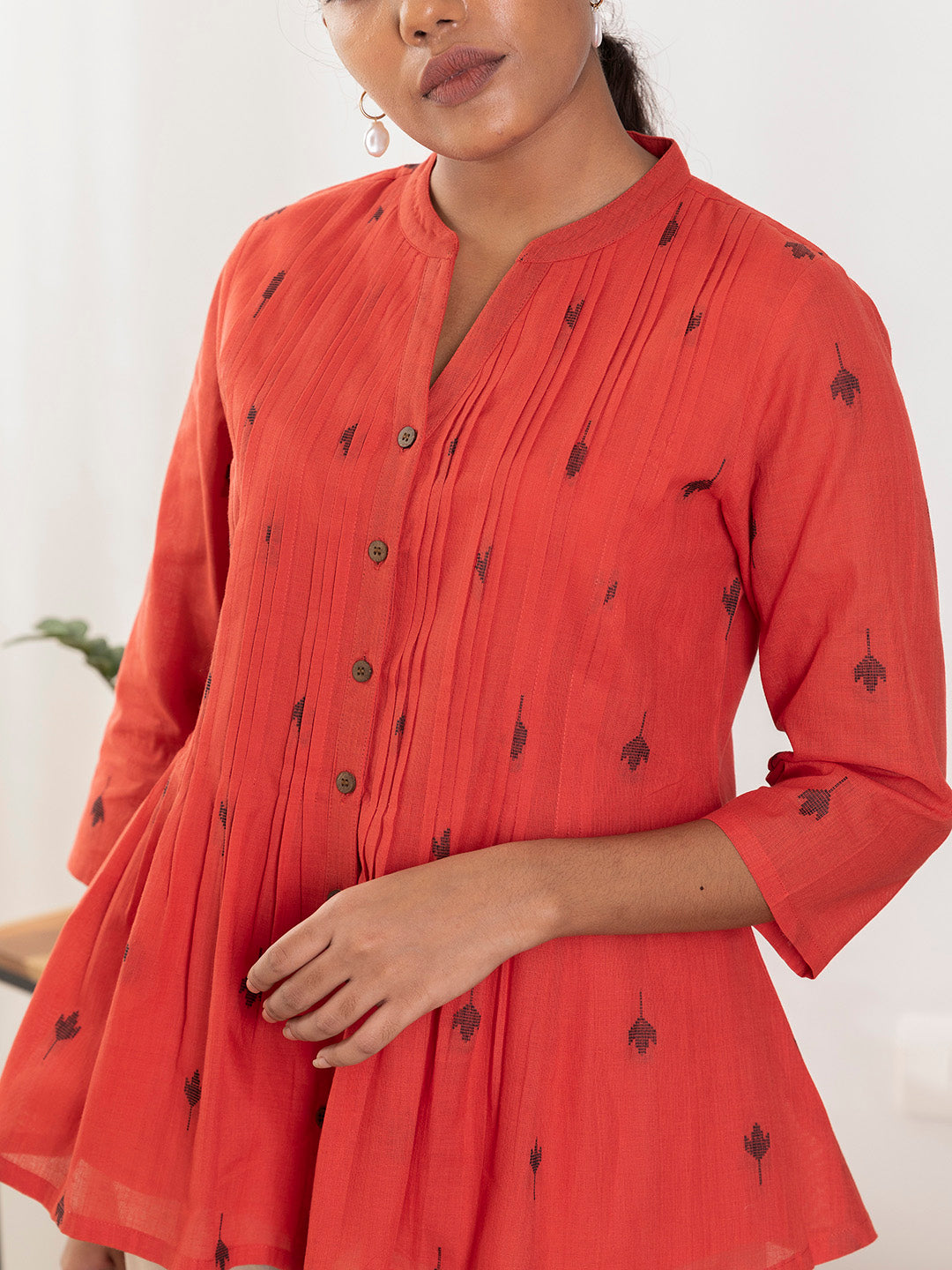 Red Pintuck Top – Studio Y
