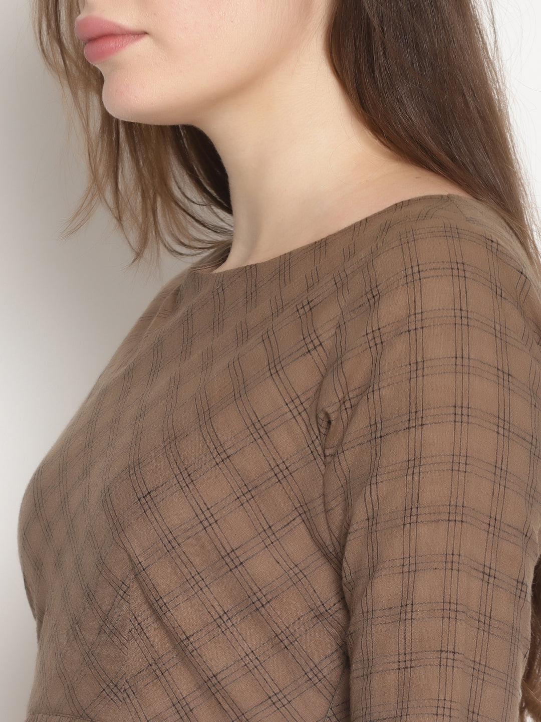 Caramel Checks Dress - Studio Y