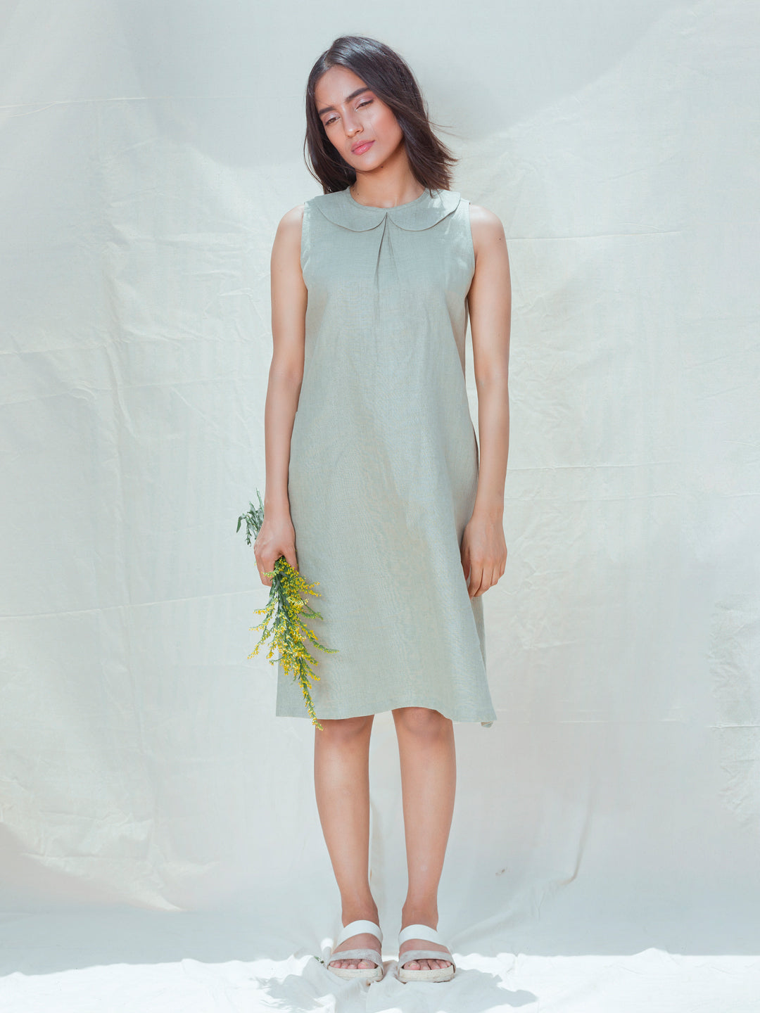 LL DR02 Pastel Green Sleeveless Dress - Studio Y