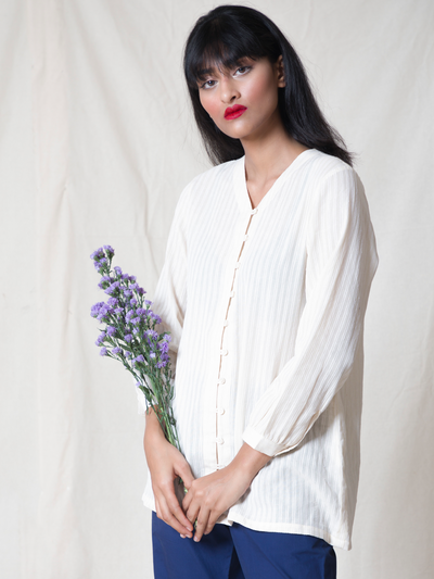 LL BL01 Off White Top - Studio Y