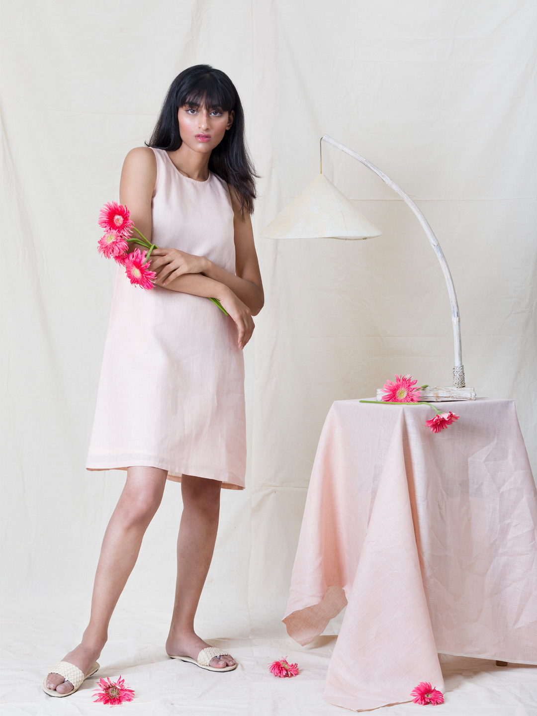 LL DR01 Pastel Pink Sleeveless Dress - Studio Y